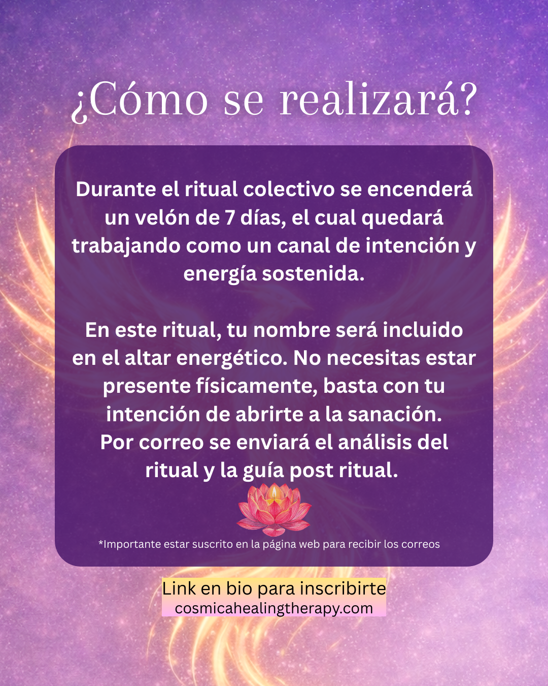 RITUAL COLECTIVO 🔥 RENACER 🌸 Una nueva versión de ti te espera…