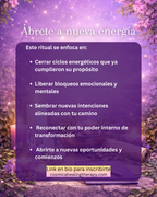 RITUAL COLECTIVO 🔥 RENACER 🌸 Una nueva versión de ti te espera…