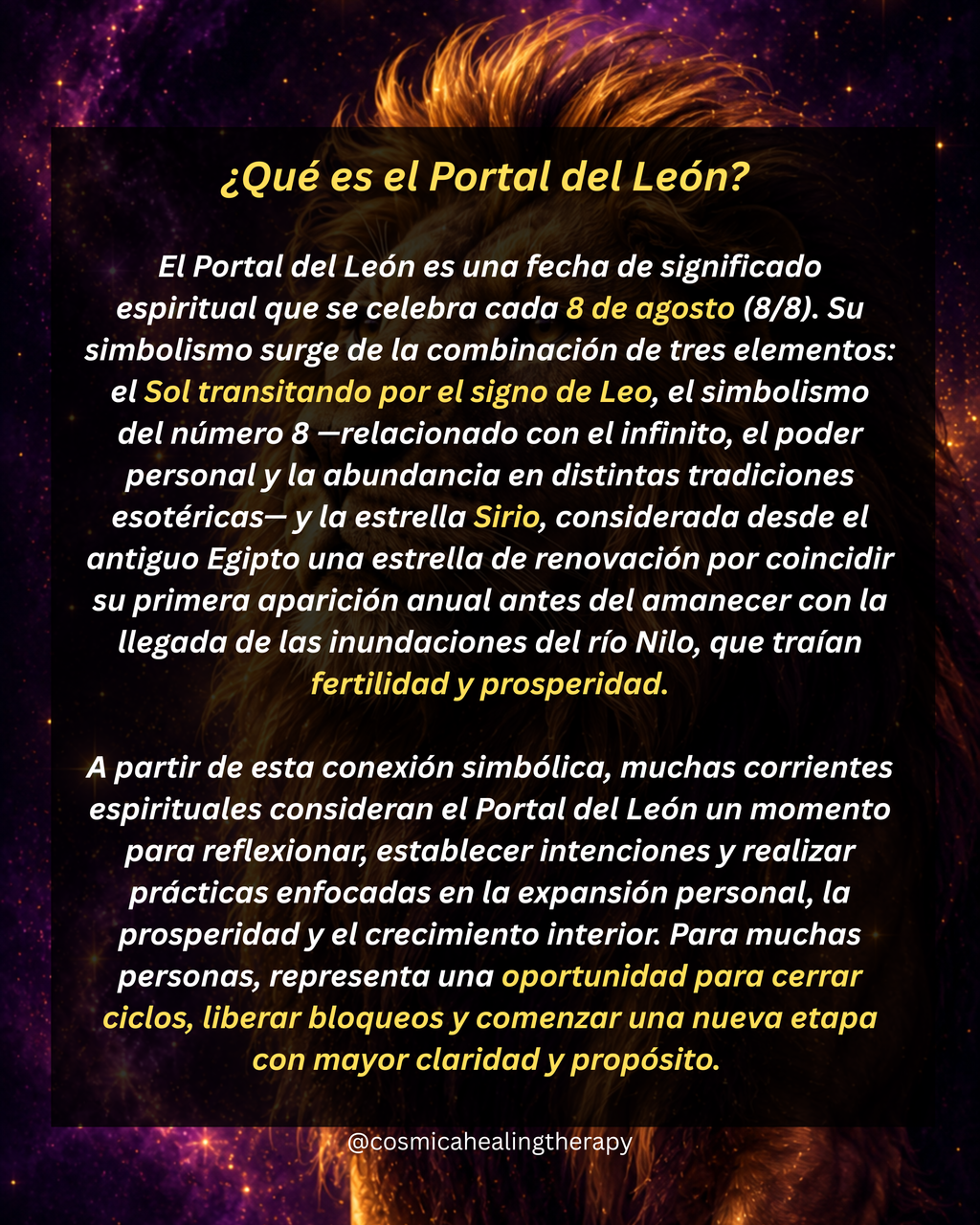 RITUAL COLECTIVO ✨ PORTAL DEL LEÓN 💛 Activa Tu Prosperidad 💰