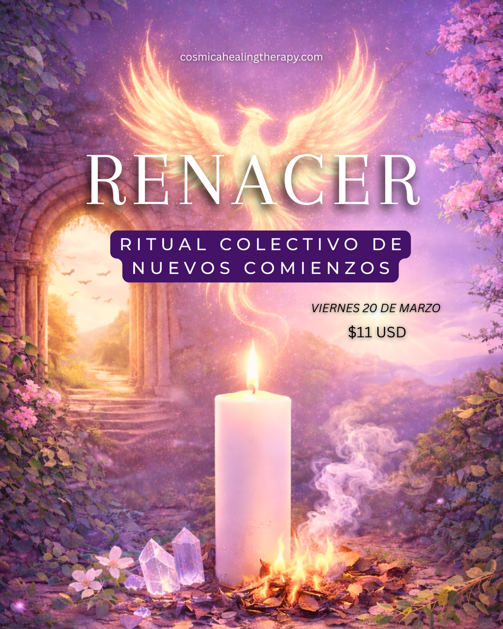 RITUAL COLECTIVO 🔥 RENACER 🌸 Una nueva versión de ti te espera…