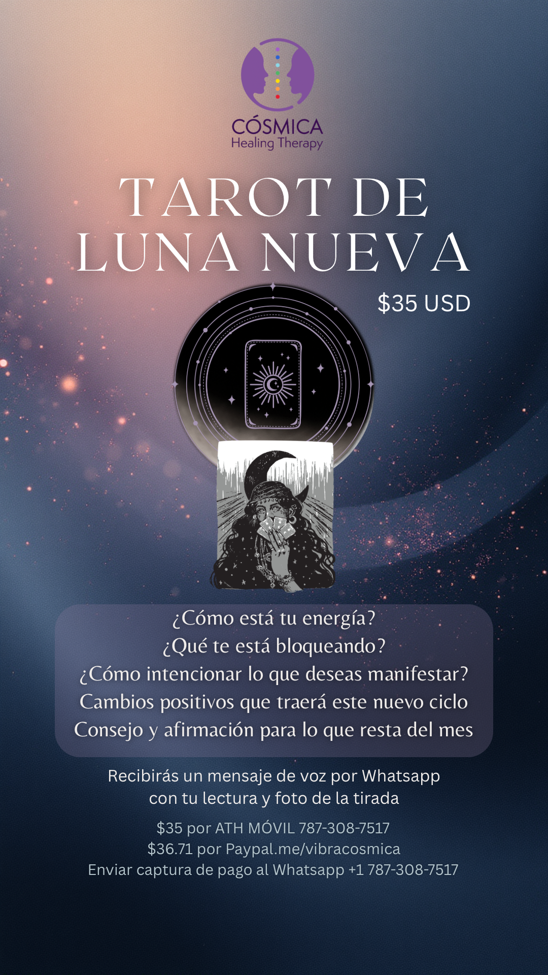 Lectura de Luna Llena/Nueva | Mensaje de voz por Whatsapp
