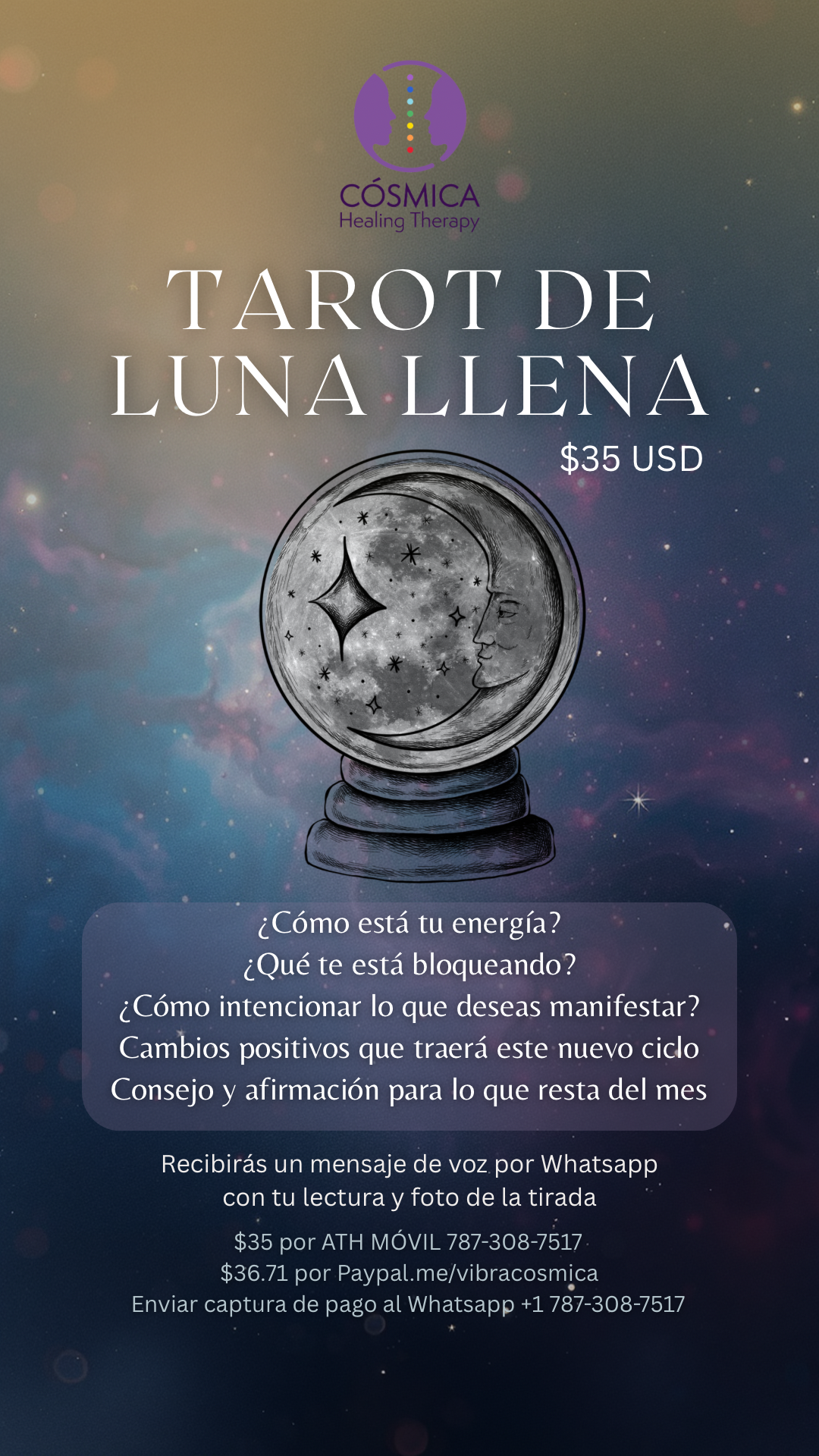 Lectura de Luna Llena/Nueva | Mensaje de voz por Whatsapp