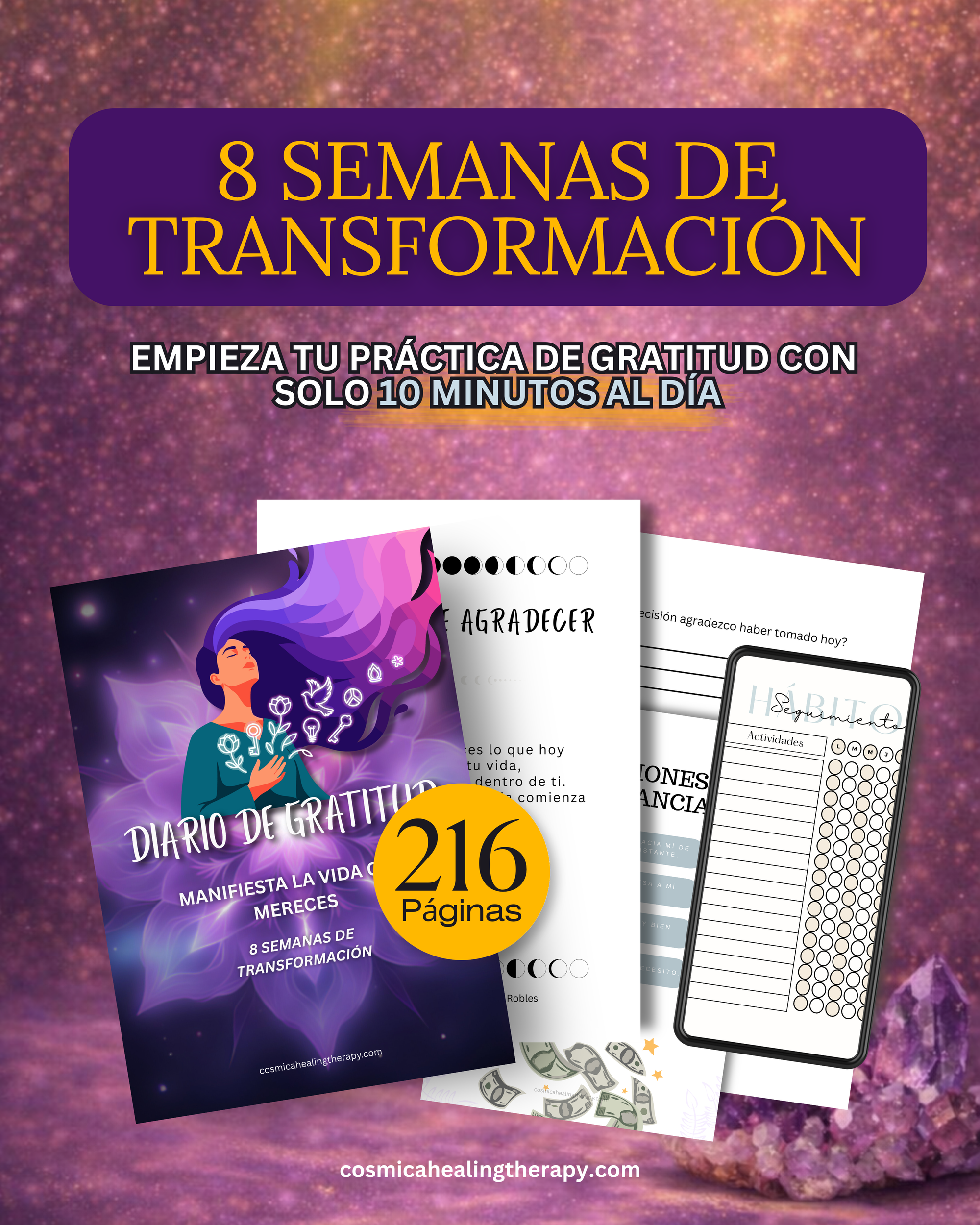 Diario De Gratitud | Manifiesta La Vida Que Mereces - Workbook